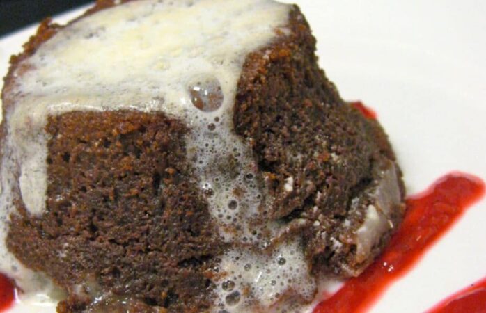 Finished product of the lava cake