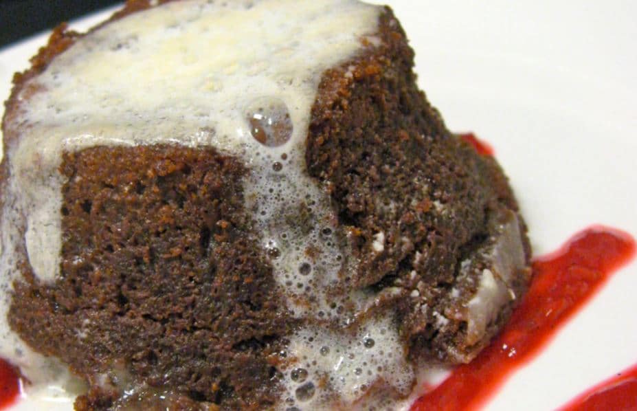 Finished product of the lava cake
