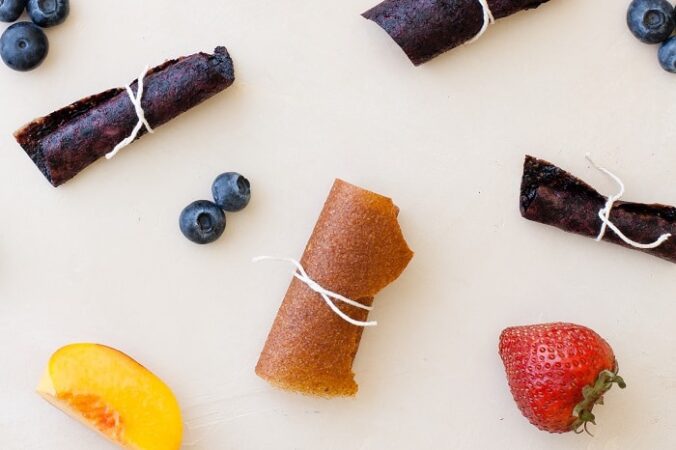 Finished product of the fruit roll ups