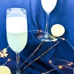 Finished product of the vanilla vodka fizz