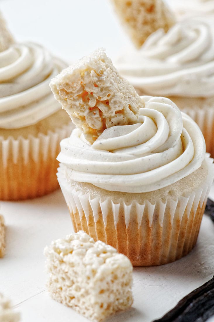 Vanilla Bean Rice Krispie Treat Cupcakes Rodelle Kitchen