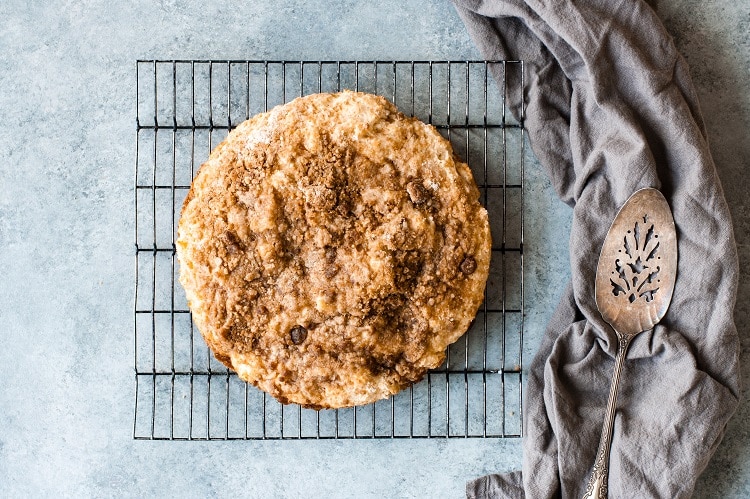 Finished product of the streusel cake