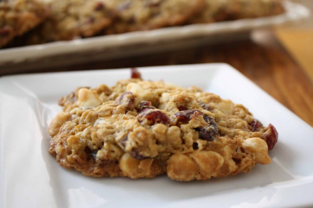 Finished product of the rodelle chocolate chip cookies