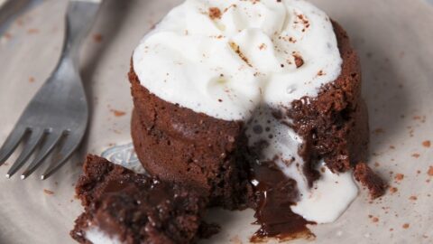 Finished product of the lava cake