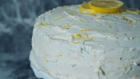 Finished product of the lemon layer cake