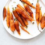 Finished product of the vanilla coffee glazed carrots