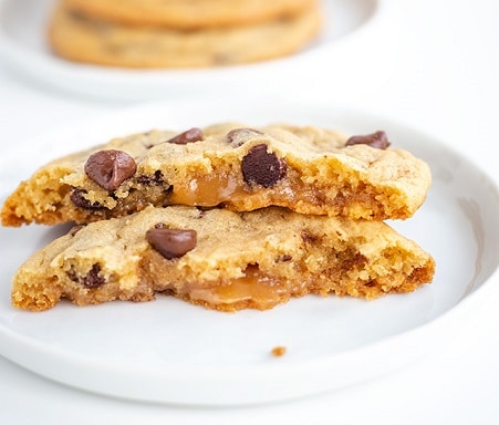 Finished product of the rodelle chocolate chip cookies