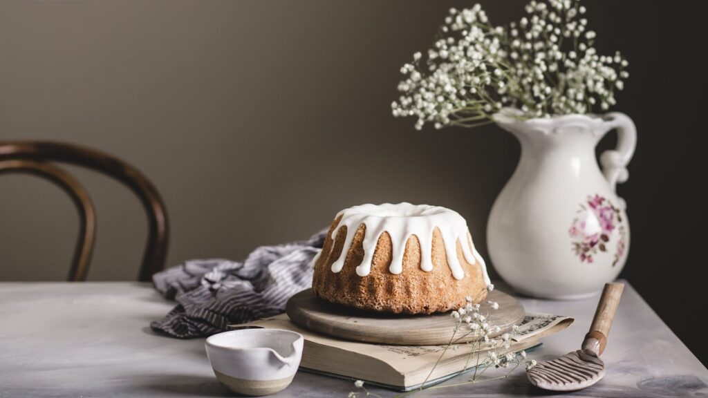 Final product of the Vanilla Pound Cake with Vanilla Glaze