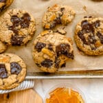 Finished product of the chocolate chip cookies