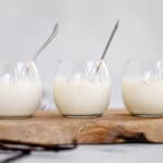 Finished product of the vanilla bean panna cotta