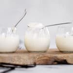 Finished product of the vanilla bean panna cotta