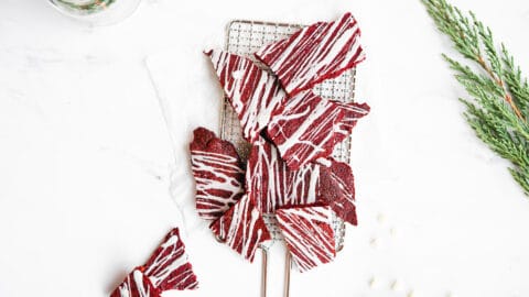 Finished product of the brownie brittle bark