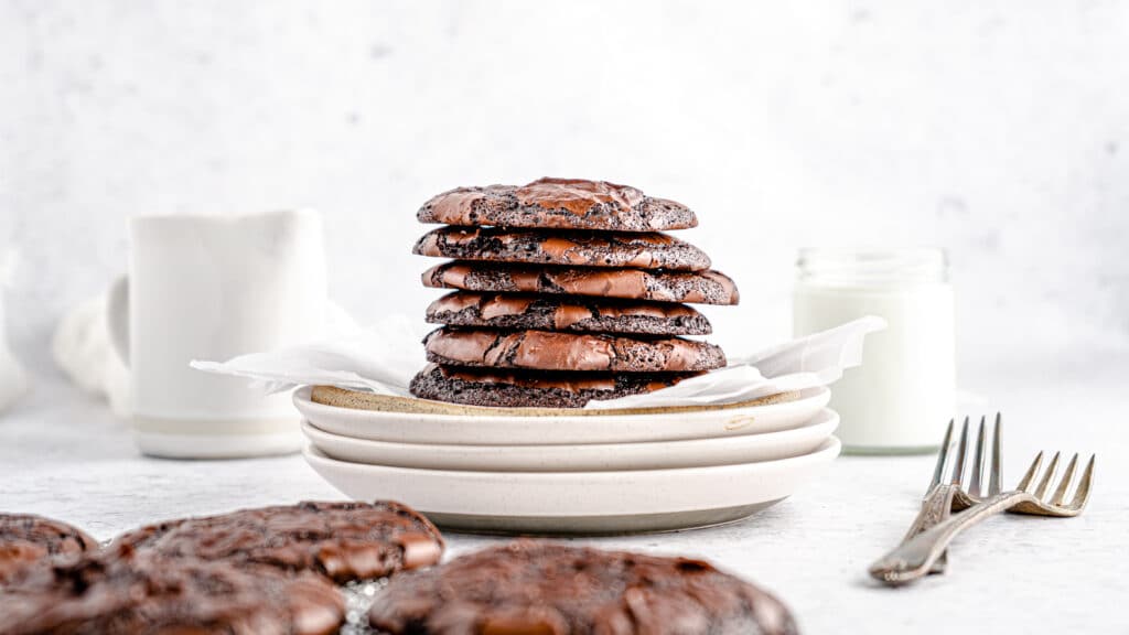 Finished product of the chocolate cookies