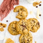 Pan-Banging Compost Cookies on parchment paper