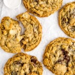 Pan-Banging Compost Cookies on white parchment paper