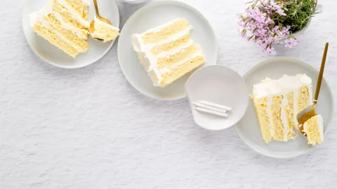 Finished product of the Vanilla Yuzu Layer Cake