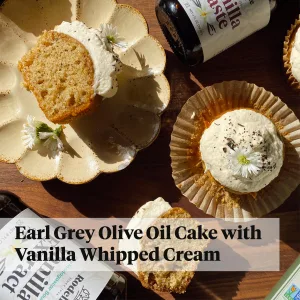 Earl Grey Cupcakes with fluffy white frosting