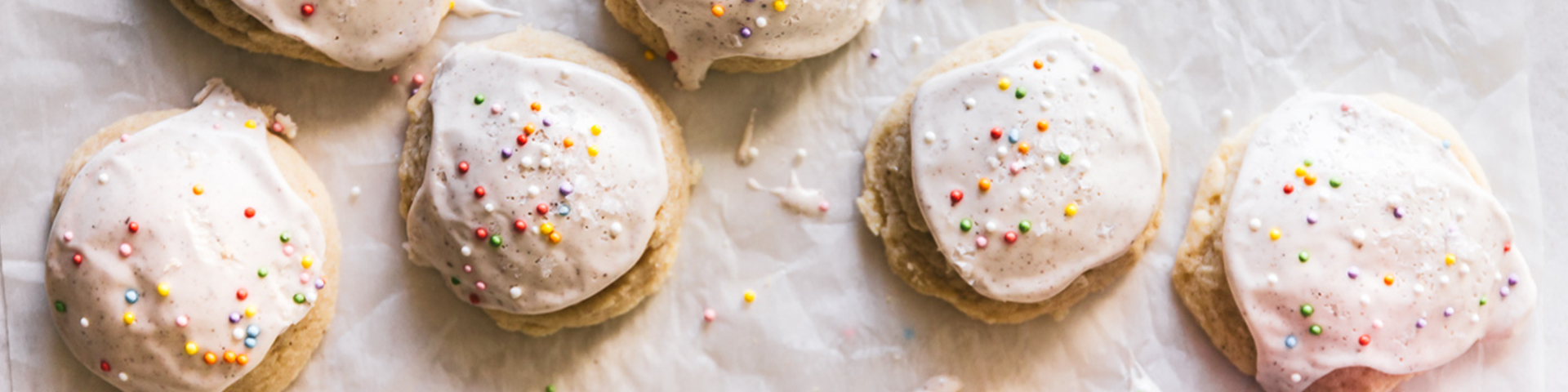 Finished product of the salted vanilla bean glazed cookies